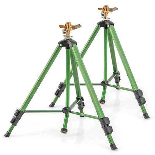 Impact Sprinkler on Tripod Base Set of 2 with 360 Degree Rotation-L, Green - Gallery Canada