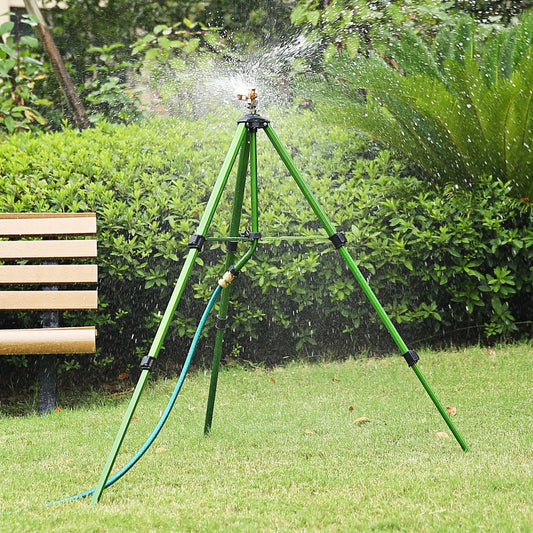 Impact Sprinkler on Tripod Base Set of 2 with 360 Degree Rotation-S, Green - Gallery Canada