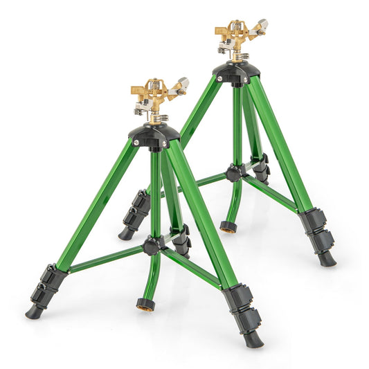 Impact Sprinkler on Tripod Base Set of 2 with 360 Degree Rotation-S, Green - Gallery Canada