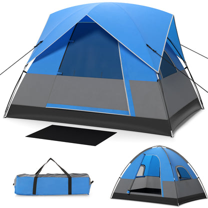 3 Person Outdoor Camping Tent, Removable Floor Mat, Blue Tents at Gallery Canada