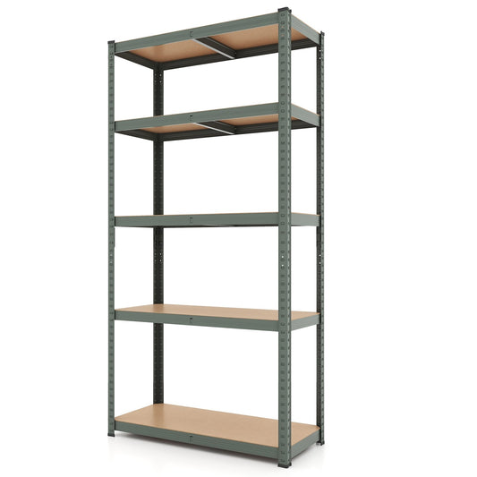 5-Tier Heavy Duty Metal Shelving Unit with 2000 LBS Total Load Capacity, Gray - Gallery Canada