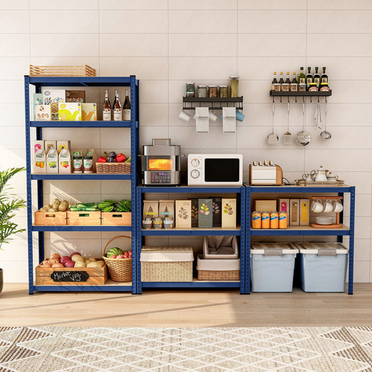 5-Tier Heavy Duty Metal Shelving Unit with 2000 LBS Total Load Capacity, Blue - Gallery Canada