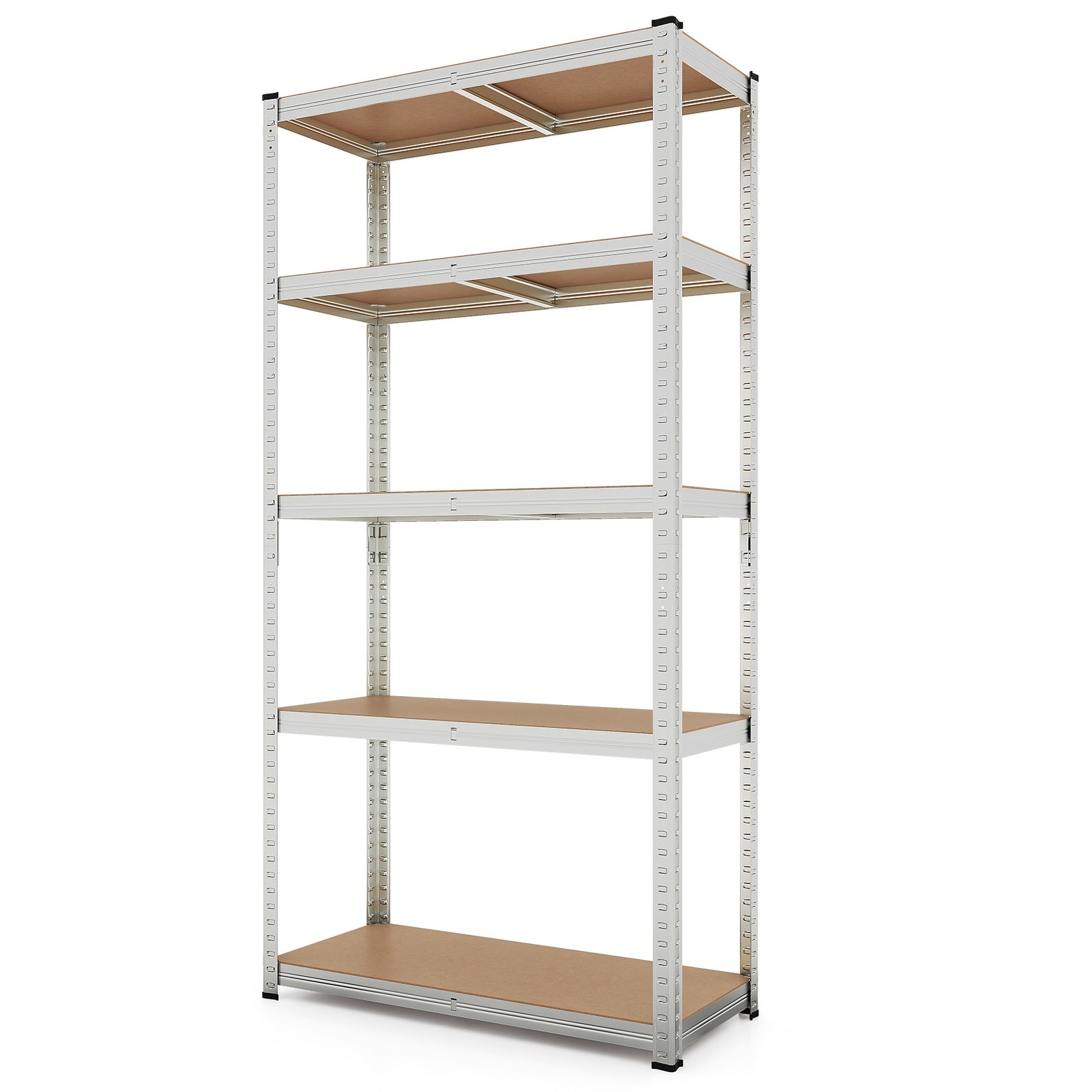 5-Tier Heavy Duty Metal Shelving Unit with 2000 LBS Total Load Capacity, Silver Garages at Gallery Canada