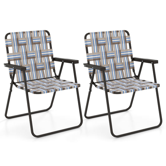 Folding Beach Chair, Camping Lawn Webbing Chair, Coffee Beach & Lawn Chairs Coffee at Gallery Canada