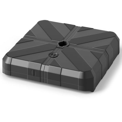 Weighted Offset Umbrella Base with Cross Bracket and Cut-out Handles, Black Outdoor Umbrella Bases Black at Gallery Canada