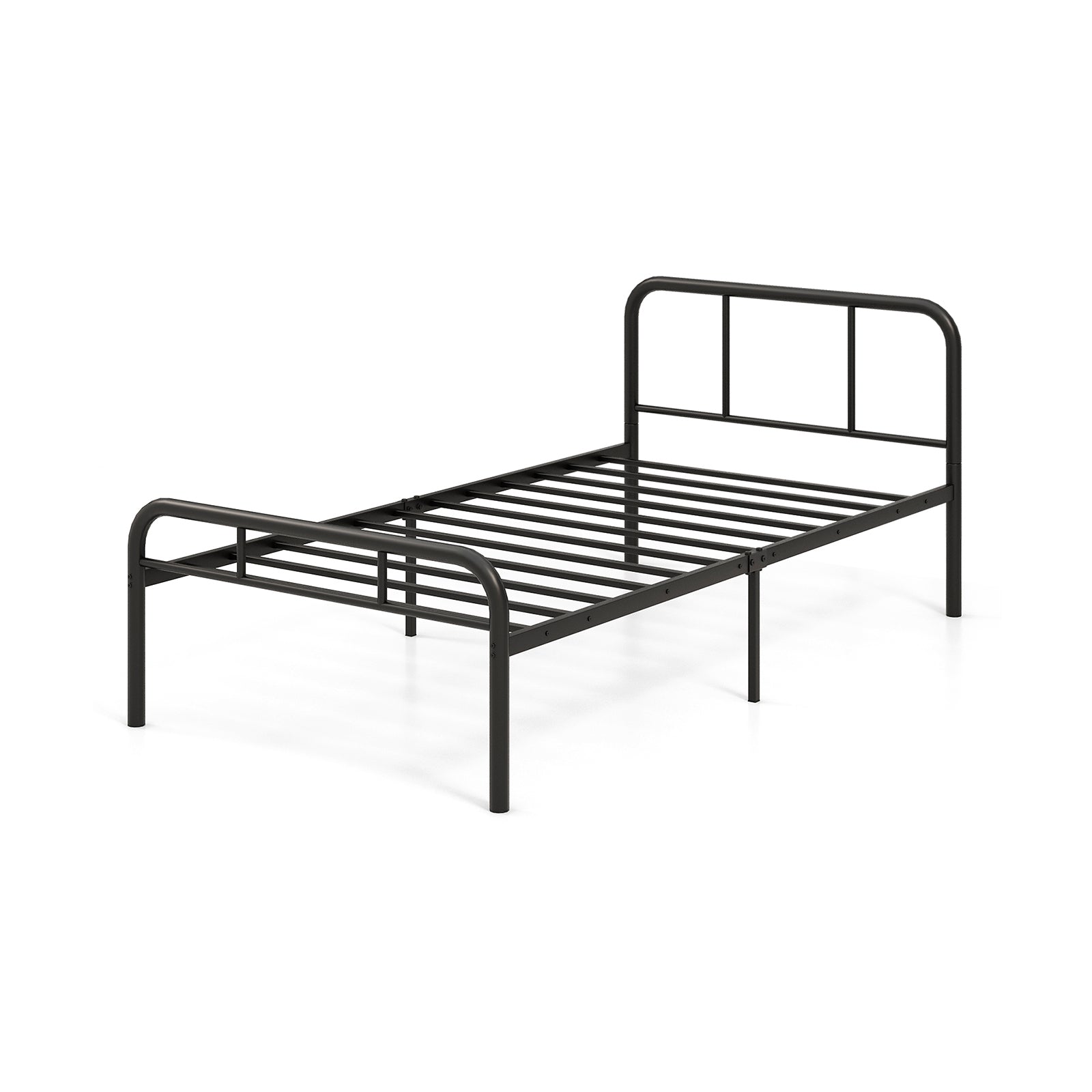Modern Metal Platform Bed with Headboard and Footboard, Black Beds & Bed Frames Black at Gallery Canada