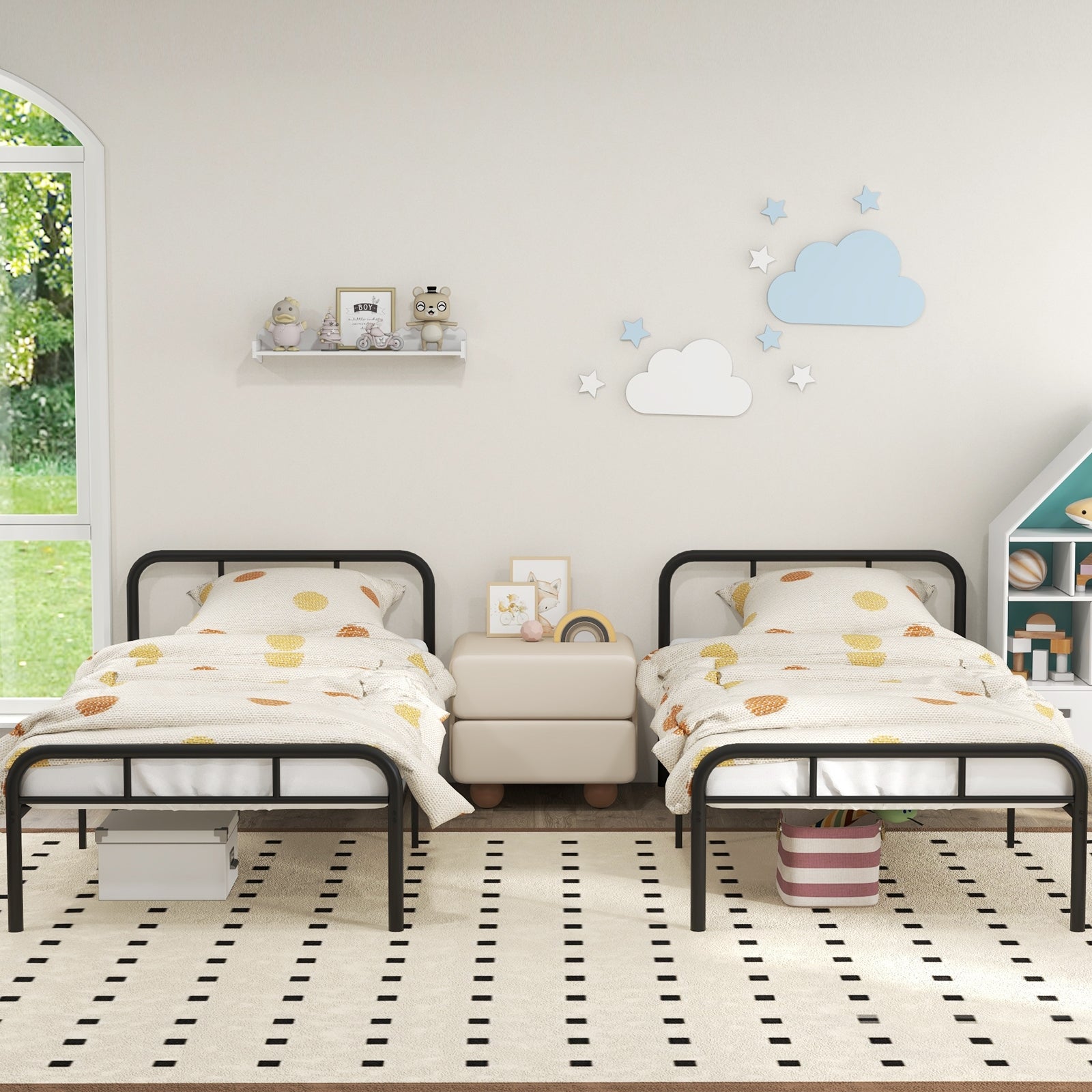 Modern Metal Platform Bed with Headboard and Footboard, Black Beds & Bed Frames at Gallery Canada