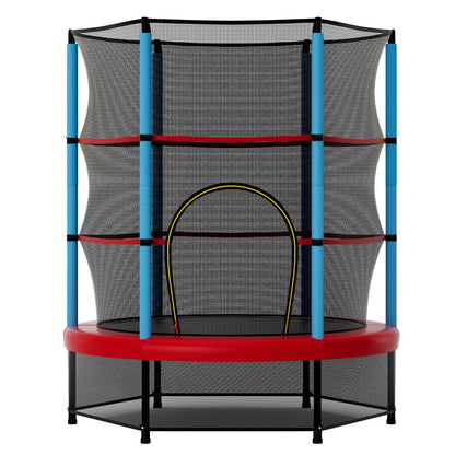 Kids Trampoline Recreational Bounce Jumper with Safety Enclosure Net, Navy Trampolines at Gallery Canada