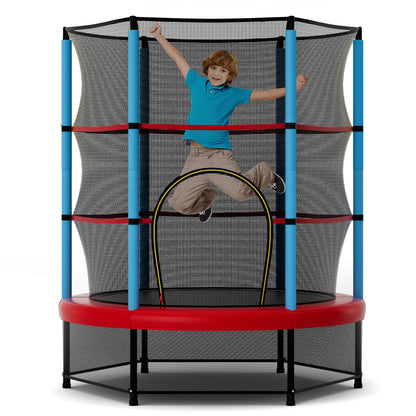 Kids Trampoline Recreational Bounce Jumper with Safety Enclosure Net, Navy Trampolines at Gallery Canada