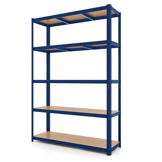 5-Tier Heavy Duty Metal Shelving Unit with 2200 LBS Total Load Capacity, Blue
