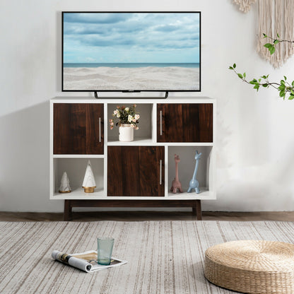 Wood Display Sideboard Storage Cabinet with Storage Compartments Entertainment Centers & TV Stands at Gallery Canada