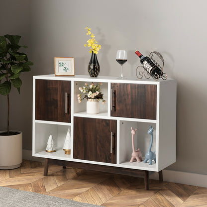 Wood Display Sideboard Storage Cabinet with Storage Compartments Entertainment Centers & TV Stands at Gallery Canada