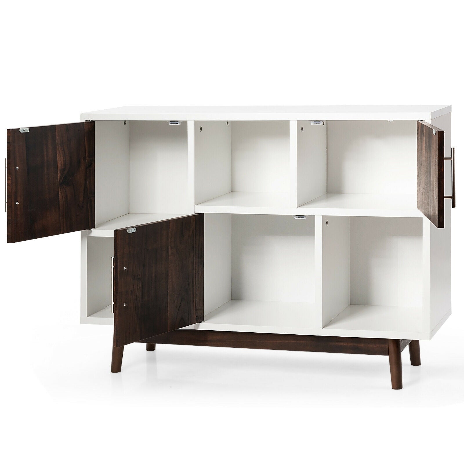 Wood Display Sideboard Storage Cabinet with Storage Compartments Entertainment Centers & TV Stands at Gallery Canada