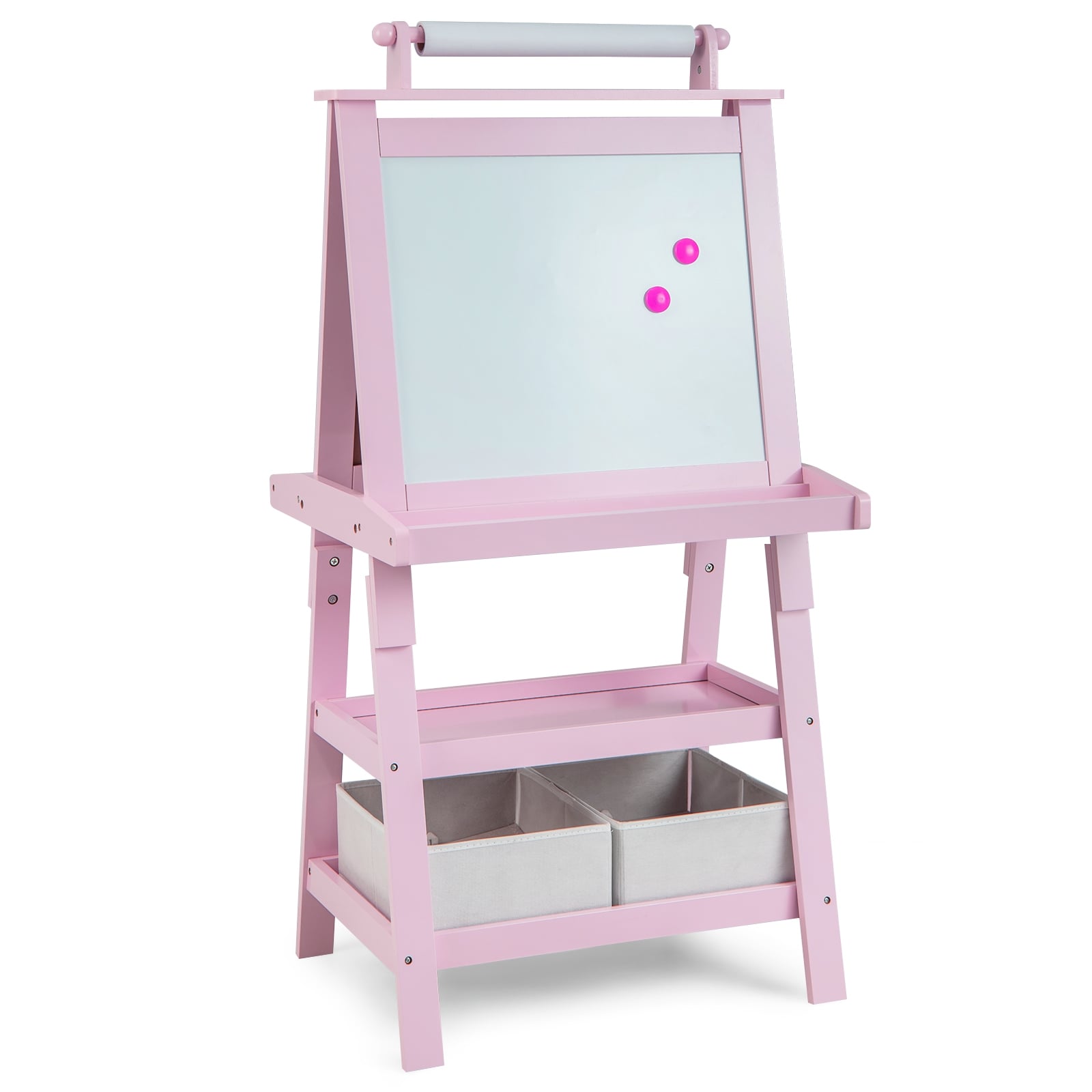 3-In-1 Double-Sided Storage Art Easel, Pink Art Easels at Gallery Canada
