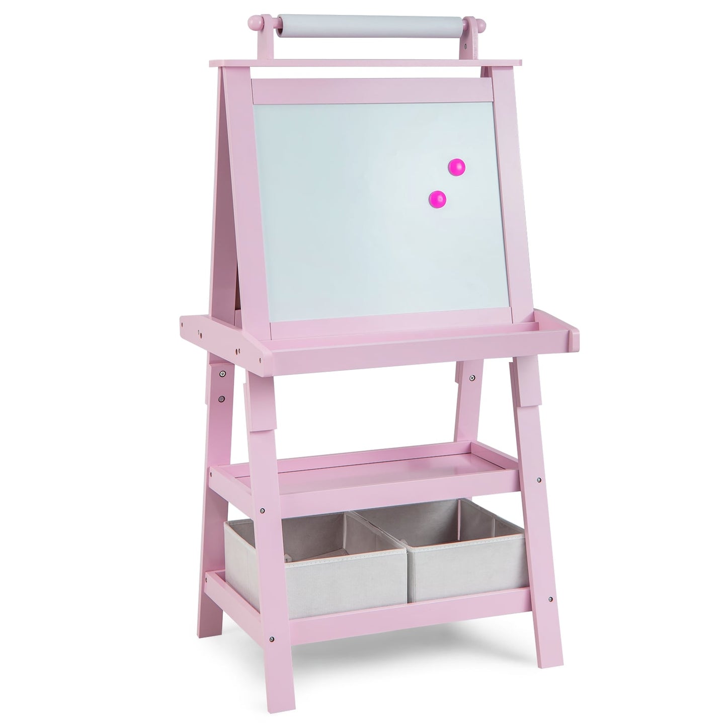 3-In-1 Double-Sided Storage Art Easel, Pink Art Easels at Gallery Canada