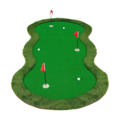 5 x 10 Feet Golf Practice Mat, 3 Holes, Green Golf at Gallery Canada