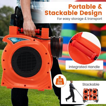 1500W 2 HP Commercial Air Blower for Giant Outdoor Inflatable Bounce House, Orange Air Blowers at Gallery Canada