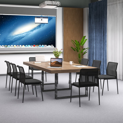 Waiting Room Chair Set, 2 Chairs, Ergonomic Mesh Backrest, Padded Seat, Black Conference Chairs at Gallery Canada