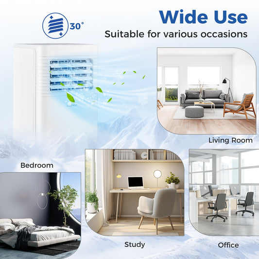 9000 BTU Portable Air Conditioner, 3 in 1, White Portable Air Conditioners White at Gallery Canada