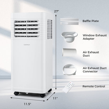 9000 BTU Portable Air Conditioner 3 in 1 AC Unit with Fan and Dehumidifier, White Portable Air Conditioners at Gallery Canada