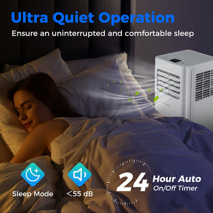 9000 BTU Portable Air Conditioner 3 in 1 AC Unit with Fan and Dehumidifier, White Portable Air Conditioners at Gallery Canada