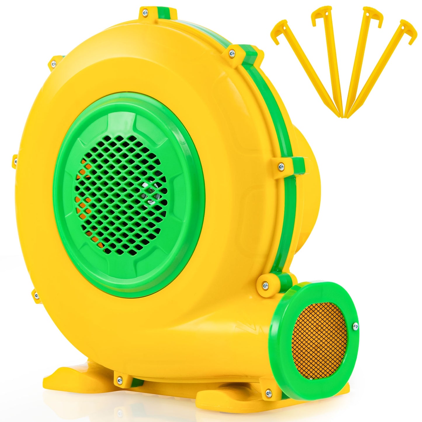 950W Air Blower Air Pump Fan with Convenient Handle and Ground Stakes-950W, Yellow Air Blowers at Gallery Canada