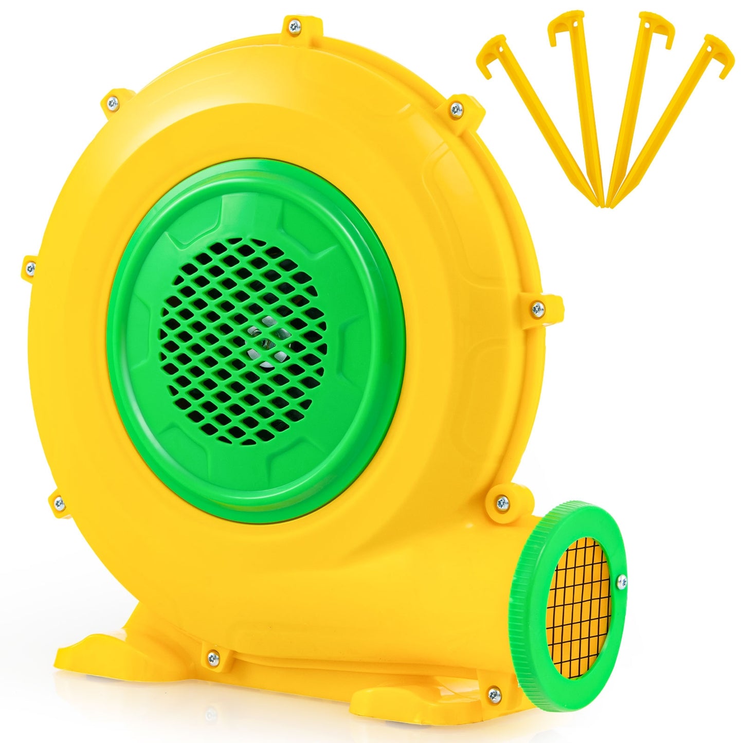 480W Air Blower Air Pump Fan with Convenient Handle and Ground Stakes-480W, Yellow Air Blowers at Gallery Canada