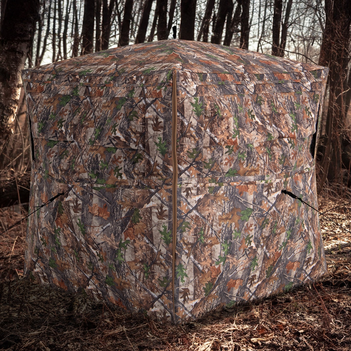 Hunting Blind 360 Degree One-Way See-Through Ground Blind for 2-3 Person, Camouflage Tents at Gallery Canada