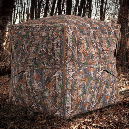 Hunting Blind 360 Degree One-Way See-Through Ground Blind for 2-3 Person, Camouflage Tents at Gallery Canada