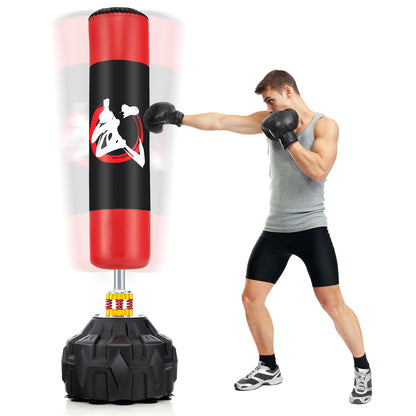 70 Inch Freestanding Punching Bag with Fillable Base 12 Suction Cups and Shock Absorbers Boxing & Martial Arts at Gallery Canada