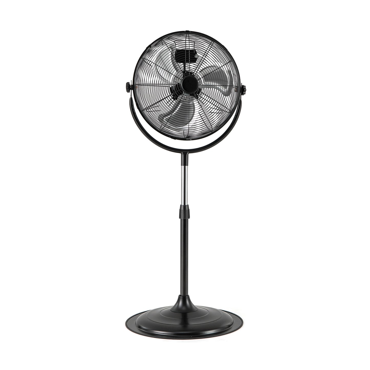 18 Inches High Velocity Pedestal Fan with 3 Speeds and Adjustable Height, Black Fans at Gallery Canada