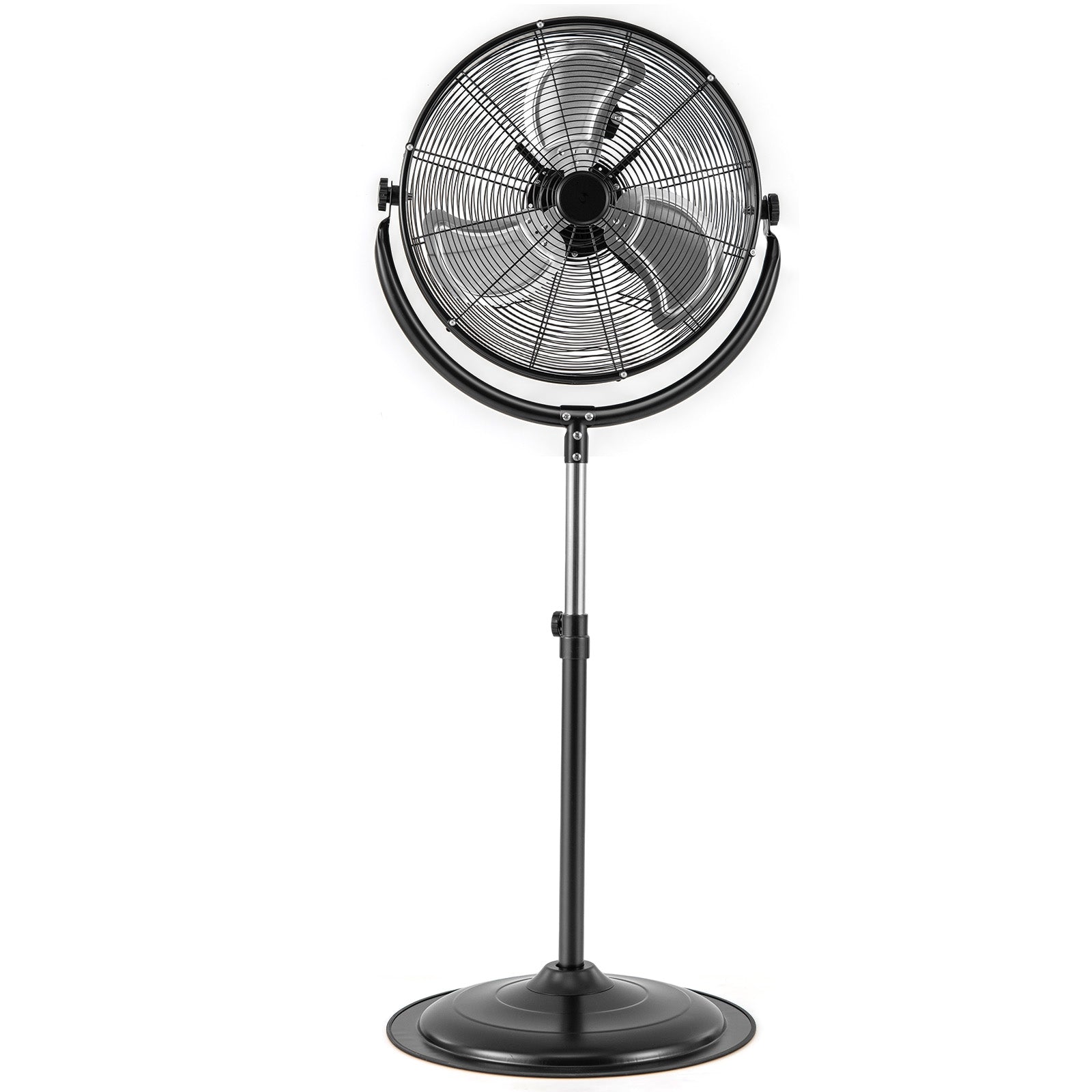 20 Inches High Velocity Pedestal Fan with 3 Speeds and Adjustable Height, Black Fans at Gallery Canada