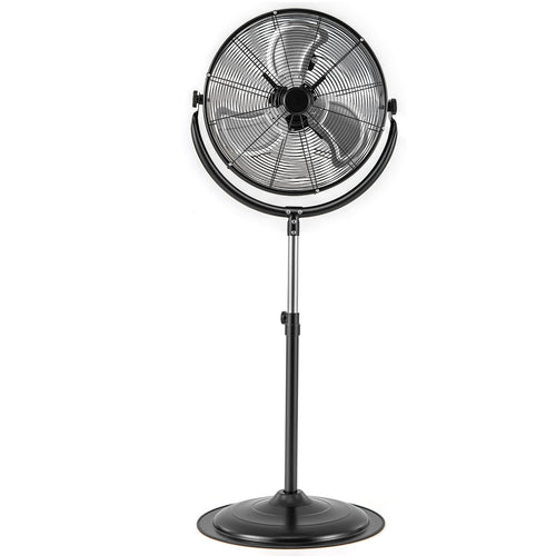 20 Inches High Velocity Pedestal Fan with 3 Speeds and Adjustable Height, Black