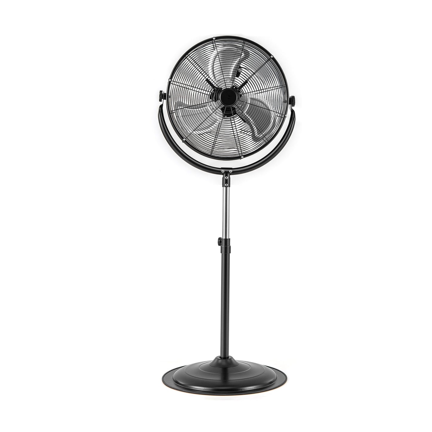 20 Inches High Velocity Pedestal Fan with 3 Speeds and Adjustable Height, Black Fans at Gallery Canada