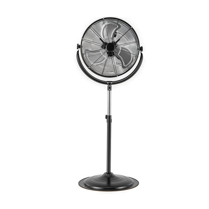 20 Inches High Velocity Pedestal Fan with 3 Speeds and Adjustable Height, Black Fans at Gallery Canada