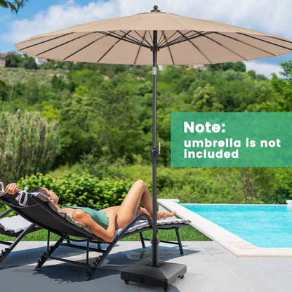 Fillable Umbrella Base Stand, Lockable Universal Wheels, Black Outdoor Umbrella Bases at Gallery Canada