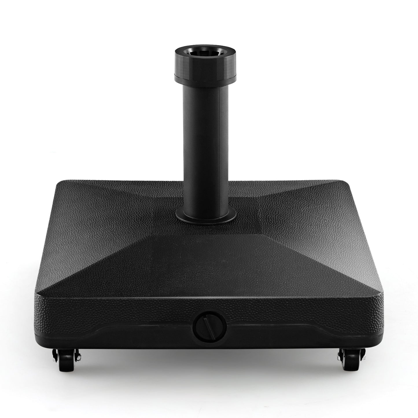 Fillable Umbrella Base Stand, Lockable Universal Wheels, Black Outdoor Umbrella Bases Black at Gallery Canada
