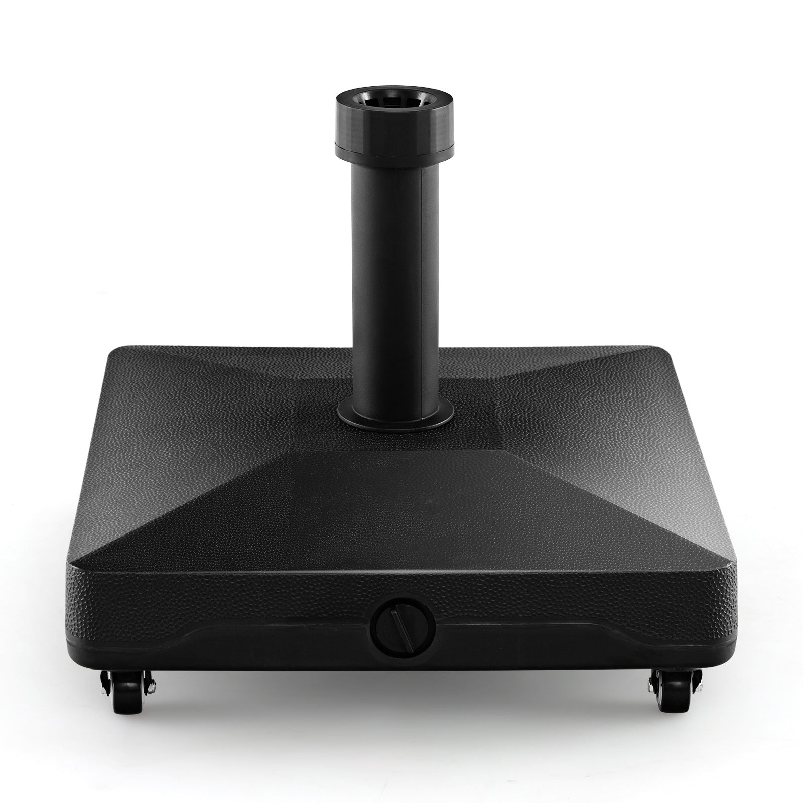 Fillable Umbrella Base Stand, Lockable Universal Wheels, Black Outdoor Umbrella Bases at Gallery Canada