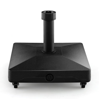 Fillable Umbrella Base Stand, Lockable Universal Wheels, Black Outdoor Umbrella Bases at Gallery Canada