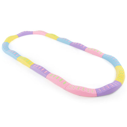 Colorful Kids Wavy Balance Beam with Textured Surface and Non-slip Foot Pads, Pink & Purple Toy Sports Pink & Purple at Gallery Canada