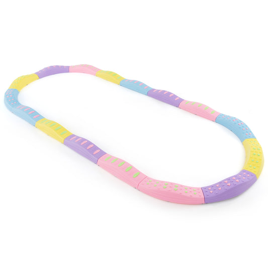 Kids Wavy Balance Beam, Textured Surface, Non-Slip Foot Pads, Pink Purple Toy Sports Pink & Purple at Gallery Canada
