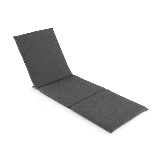 Outdoor Chaise Lounge Cushion Patio Furniture Folding Pad with Fixing Straps, Dark Gray Outdoor Furniture Accessories Dark Gray at Gallery Canada
