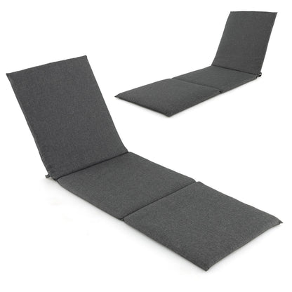 Outdoor Chaise Lounge Cushion Patio Furniture Folding Pad with Fixing Straps, Dark Gray Outdoor Furniture Accessories at Gallery Canada