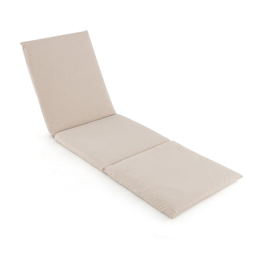 Outdoor Chaise Lounge Cushion, Folding Pad With Fixing Straps, Beige Outdoor Furniture Accessories Beige at Gallery Canada