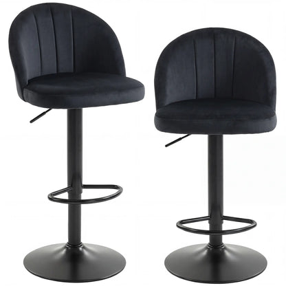 Swivel Counter Height Barstools Set of 2, Black Bar Stools at Gallery Canada