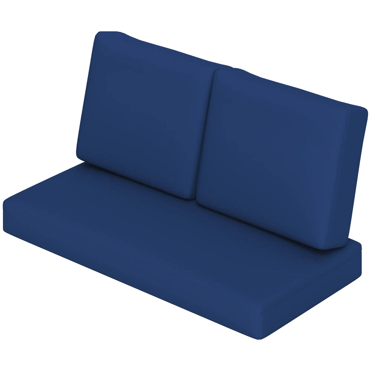 2 Seater Outdoor Seat Cushions, 5" Thick, 7" Backrest, Navy Blue Patio Chair Cushions Navy Blue at Gallery Canada