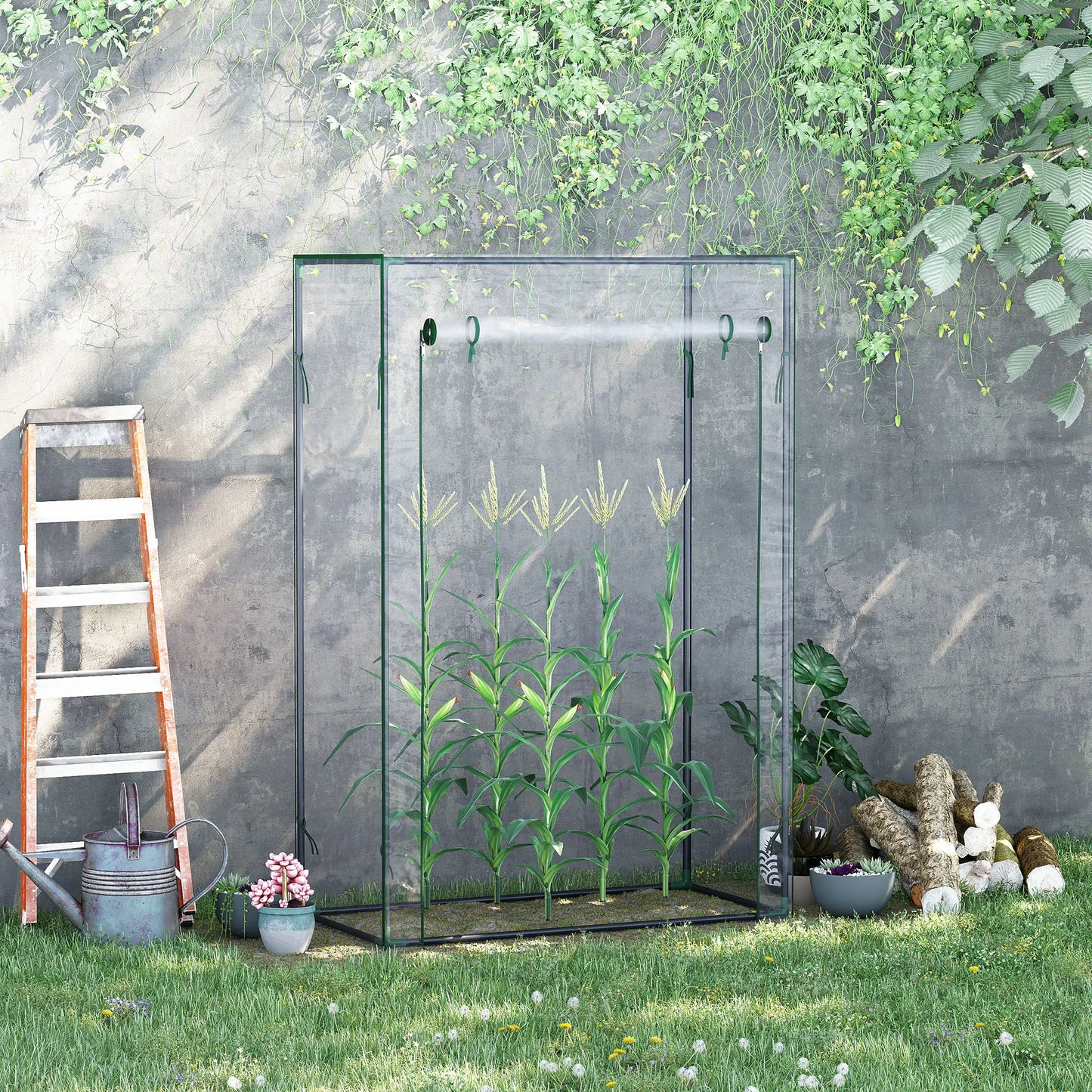 40"L x 20"W x 59"H Walk-In Greenhouse, Steel Frame, Roll-Up Door, Clear Walk In Greenhouses at Gallery Canada