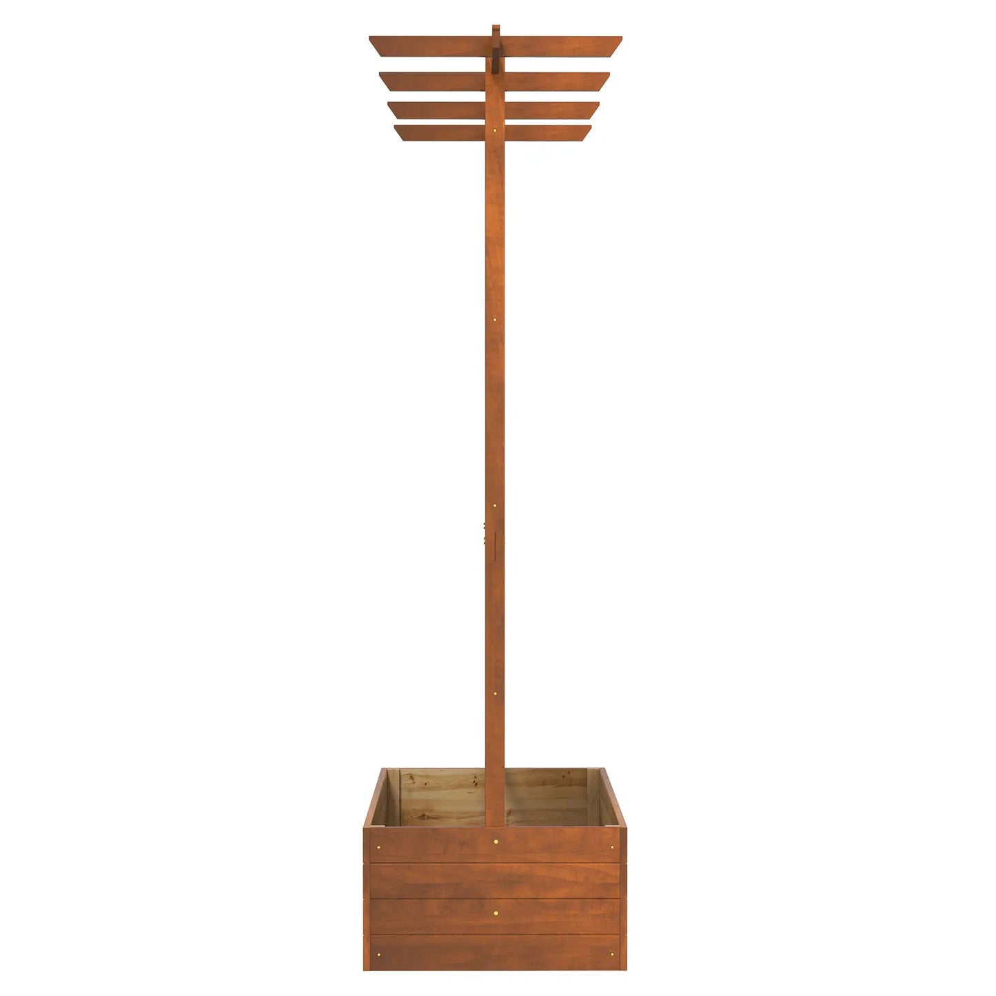 Wooden Planter with Trellis, Raised Garden Bed, Orange Raised Garden Beds at Gallery Canada