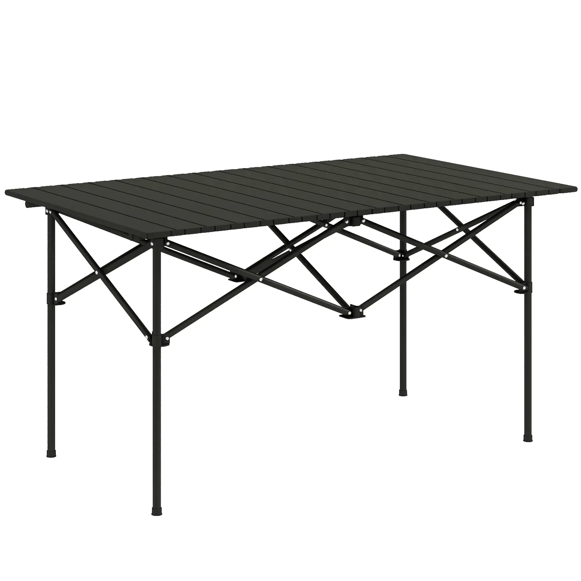 Folding Camping Table, Roll up Top, Carry Bag, Portable, Black Picnic Tables & Camping Chairs at Gallery Canada