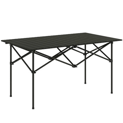 Folding Camping Table, Roll up Top, Carry Bag, Portable, Black Picnic Tables & Camping Chairs at Gallery Canada